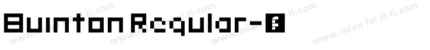 Buinton Regular字体转换